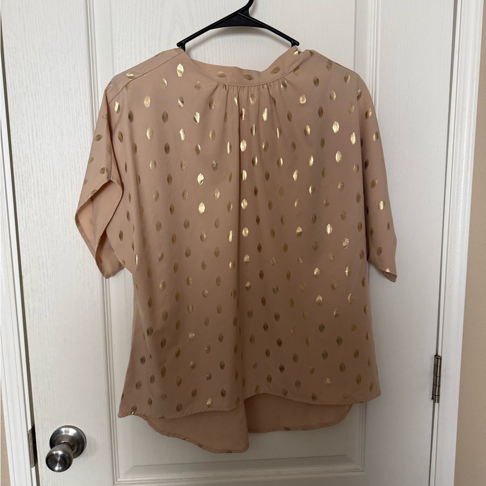 Gold Polka Dot Women's Top